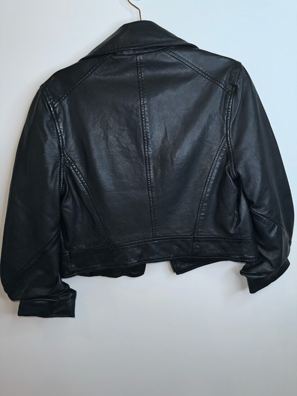 Lamarque Black Leather Moto Jacket with Zip Details 100% lamb leather - Picture 10 of 14